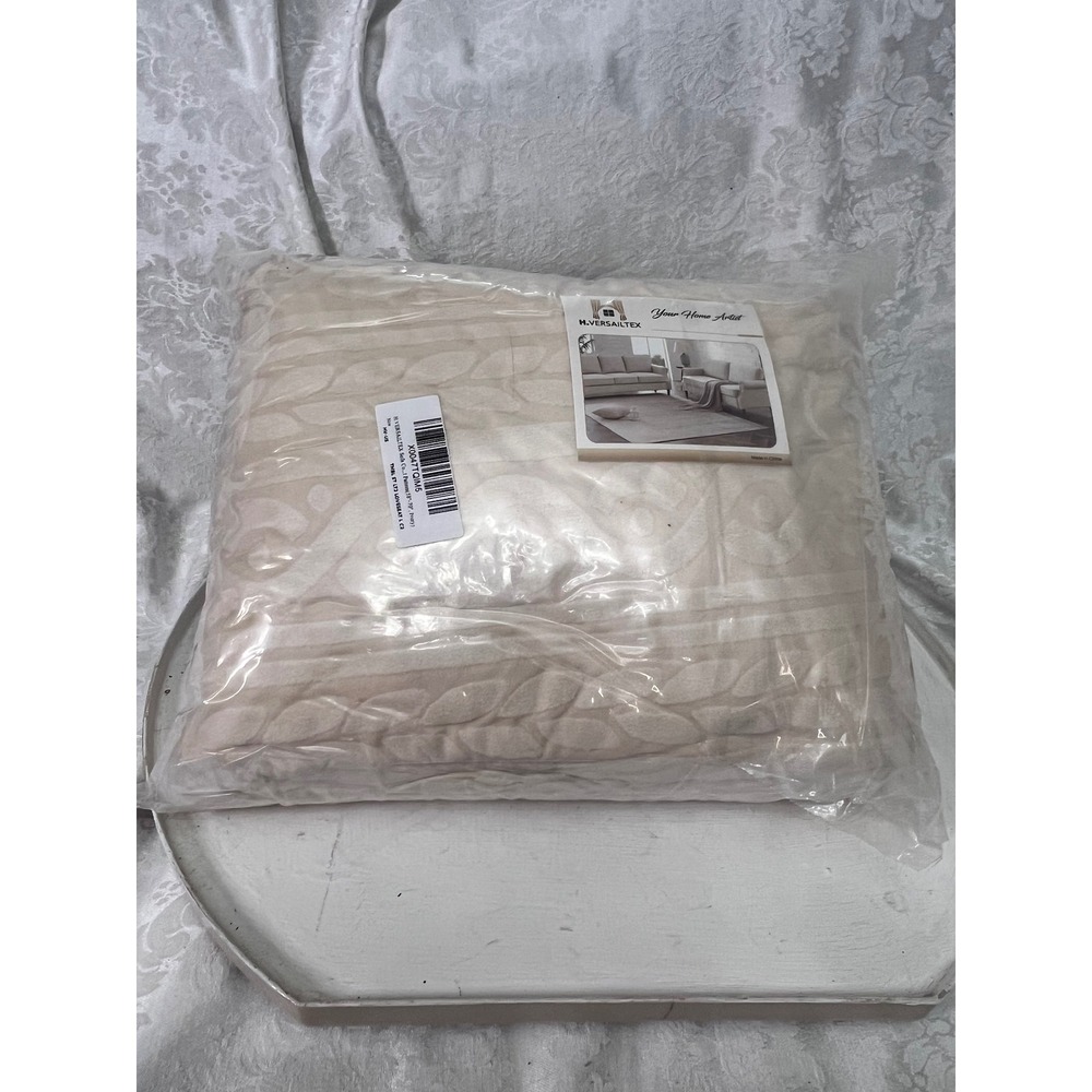 H.VERSAILTEX Loveseat Sofa Cover Ivory Jacquard Floral Slipcover 58-70 Inch